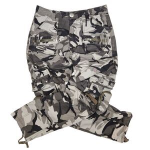 Free Knight Mens Vintage Y2K Camouflage Utility Grunge Zip Pocket Cargo Pants 30